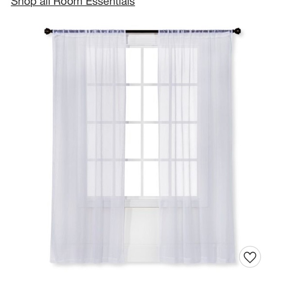 ❌SOLDWhite Crinkle Sheer Curtain Panels (set of 4)